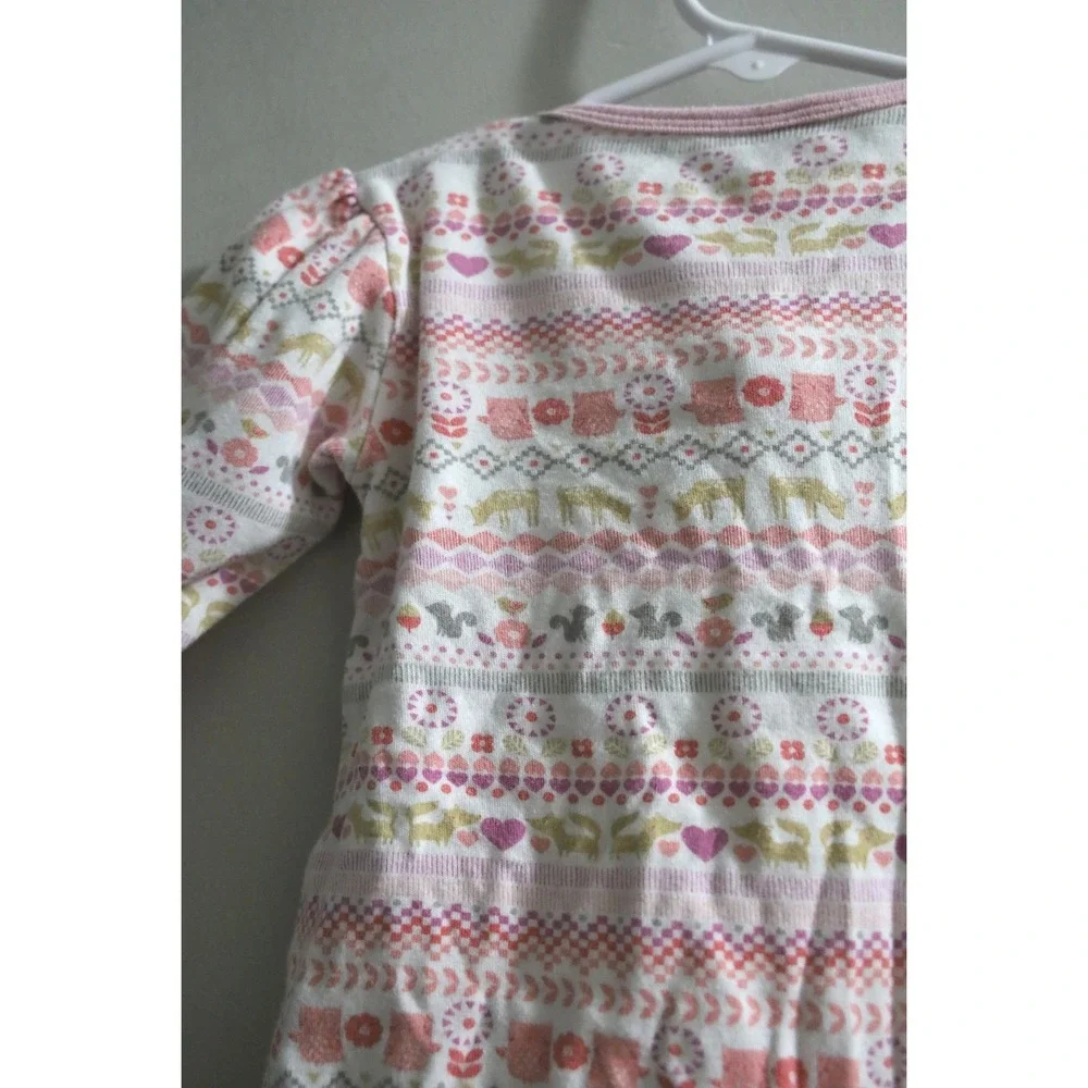 Smart Close by Magnificent Baby 9M Pink Fair Isle Woodland Magnetic Footie